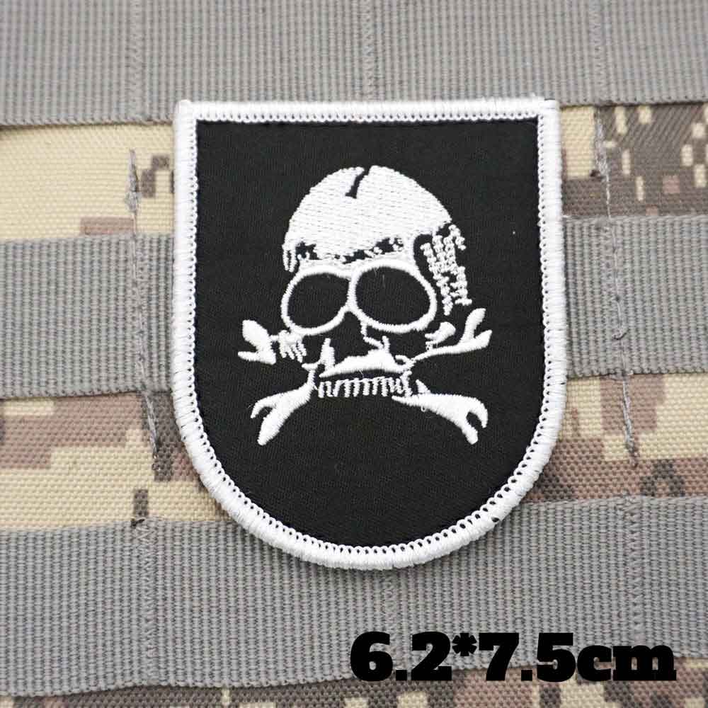 Funny Skull Soldier Weapon Military Tactical Embroidered Patches