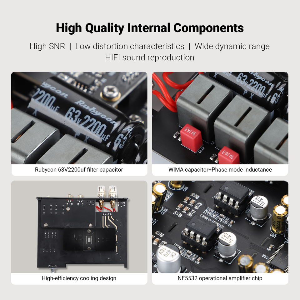 AIYIMA A80 TPA3255デコードアンプHIFI 2.0チャネルQCC 3034 Bluetooth