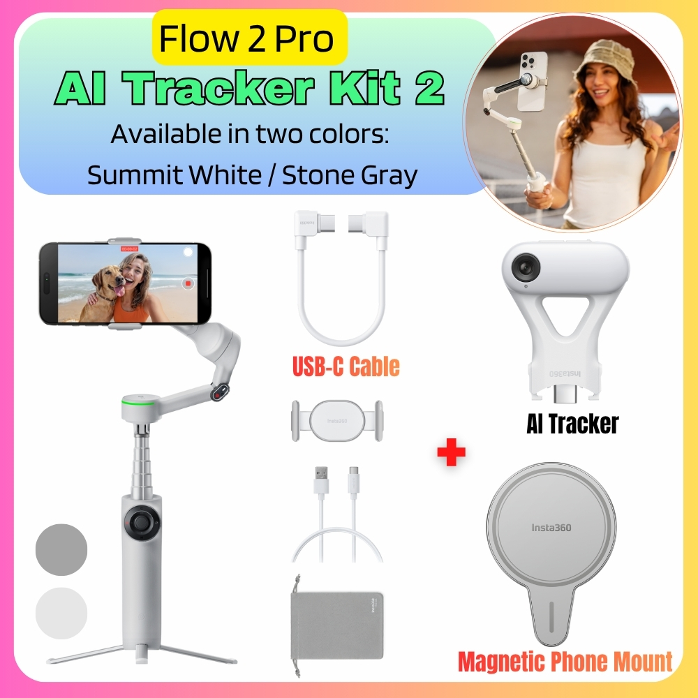 Insta360 Flow 2 Pro or Flow 2 Handheld Gimbal Stabilizer AI