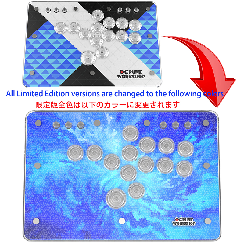 Punk Workshop Mini HitBox Controller With Brook Wingman FGC