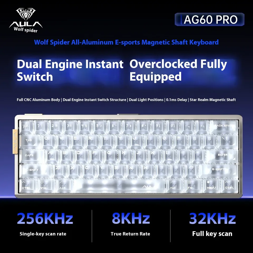 Aula AG60 Magnetic Switch Keyboard Wired Mechanical Keyboards