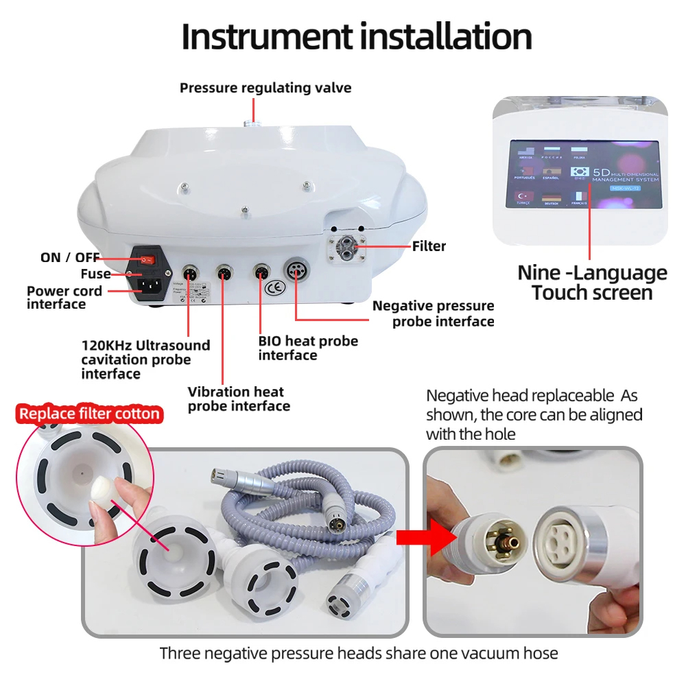 120K 6 in 1 超音波キャビテーション 5D マシン抗セルライト減量ボディ