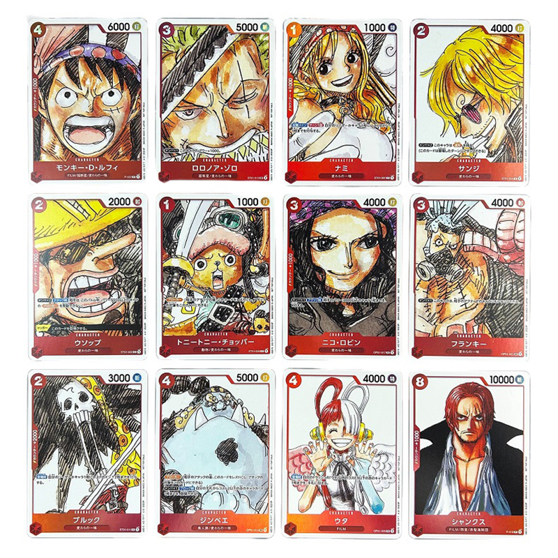 48pcs/set One Piece OP02 TCG OPCG Replica Luffy Shanks Ace Edward