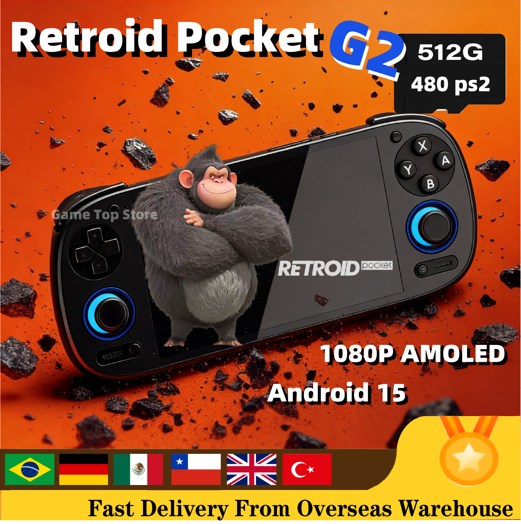 Retroid Pocket G2 Retro Handheld Game Console Video Game Consoles