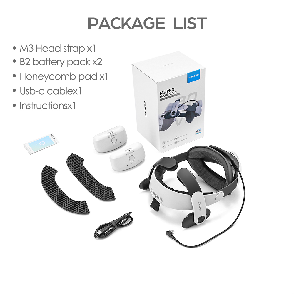 BOBOVR M3 PRO コンフォート バッテリー ヘッド ストラップ Meta Quest