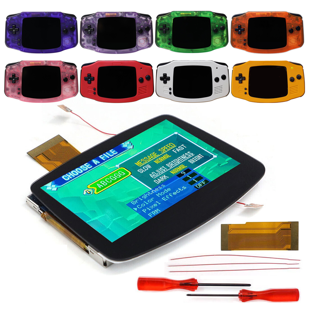 GBA-ビデオゲームボーイアドバンスIPS v5ラミネートLCDバックライト