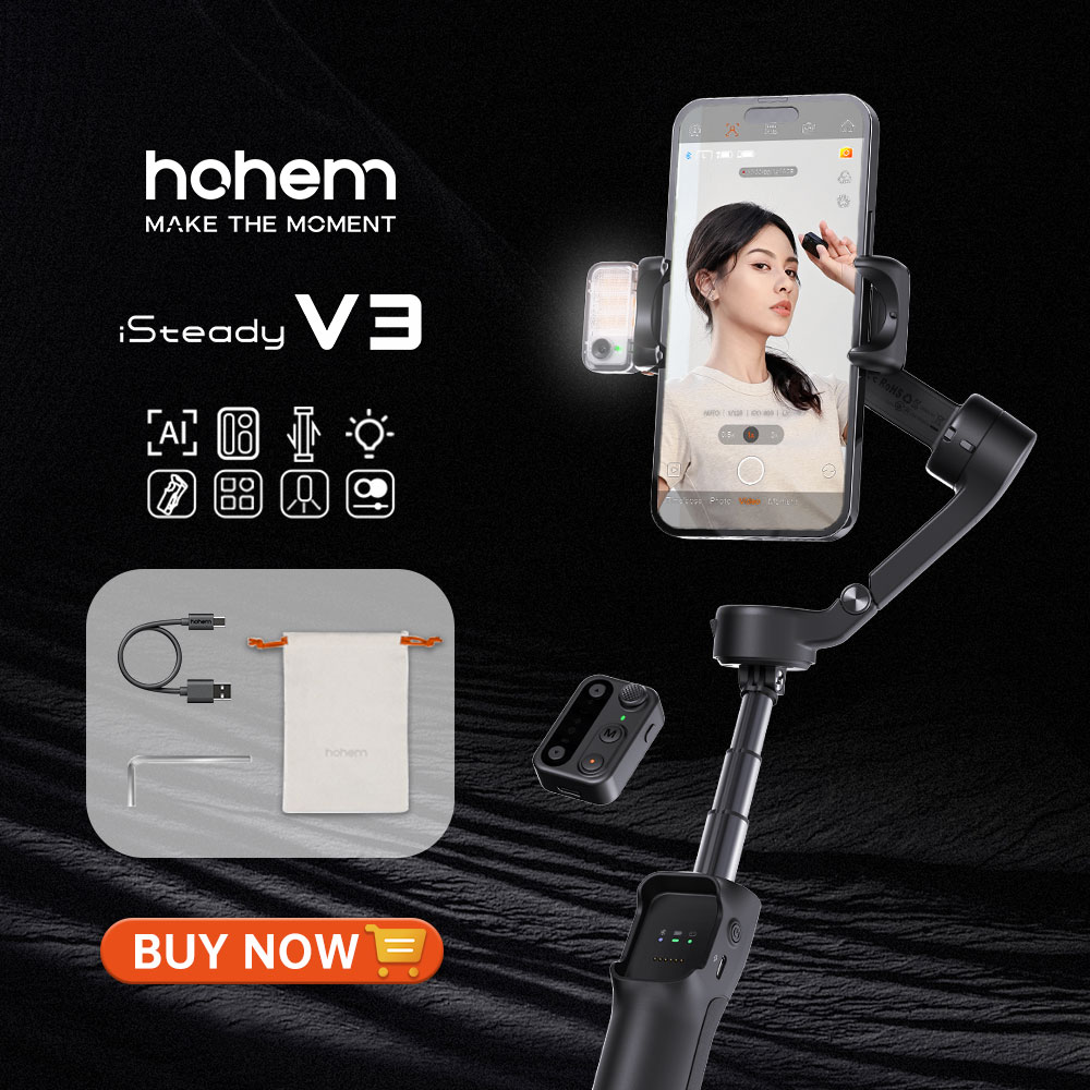 Hohem gimbal stabilizer iSteady V3 3-Axis AI Face Tracking Cell
