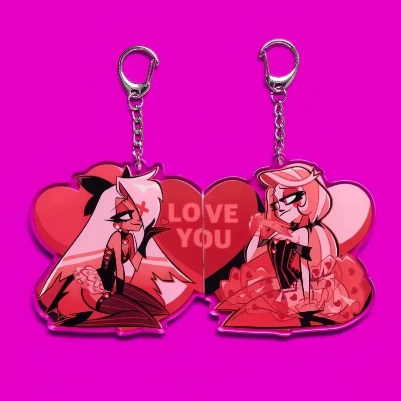 Valentines 2025 Key Chain Women Vox Valentino Acrylic Key Ring The
