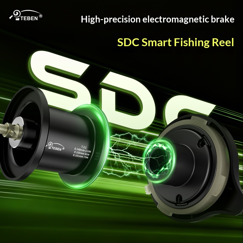 TEBEN LS150S/LSY150S DC フィッシングリール 7.2:1 磁力/SDC 電子