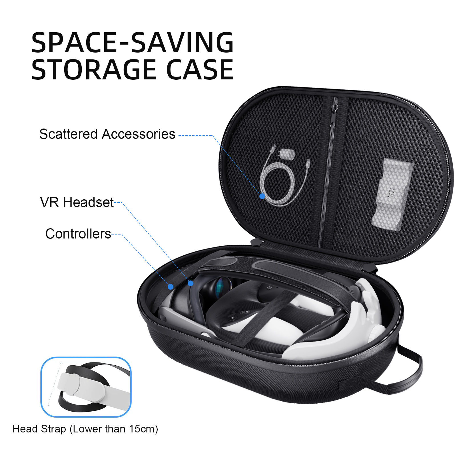 APEXINNO Large Carrying Case for Meta Quest 3 Accessories Pro