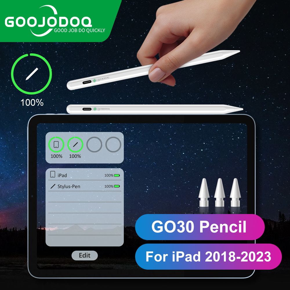Goojodoq-Bluetoothペン,Apple 2 1 ipad pro 11 2018-2024 12.9 air 4
