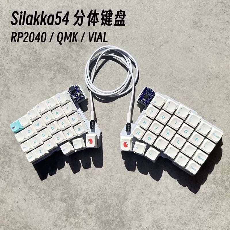 Silakka54 分割キーボード有線ホットスワップサポート QMK/VIAL