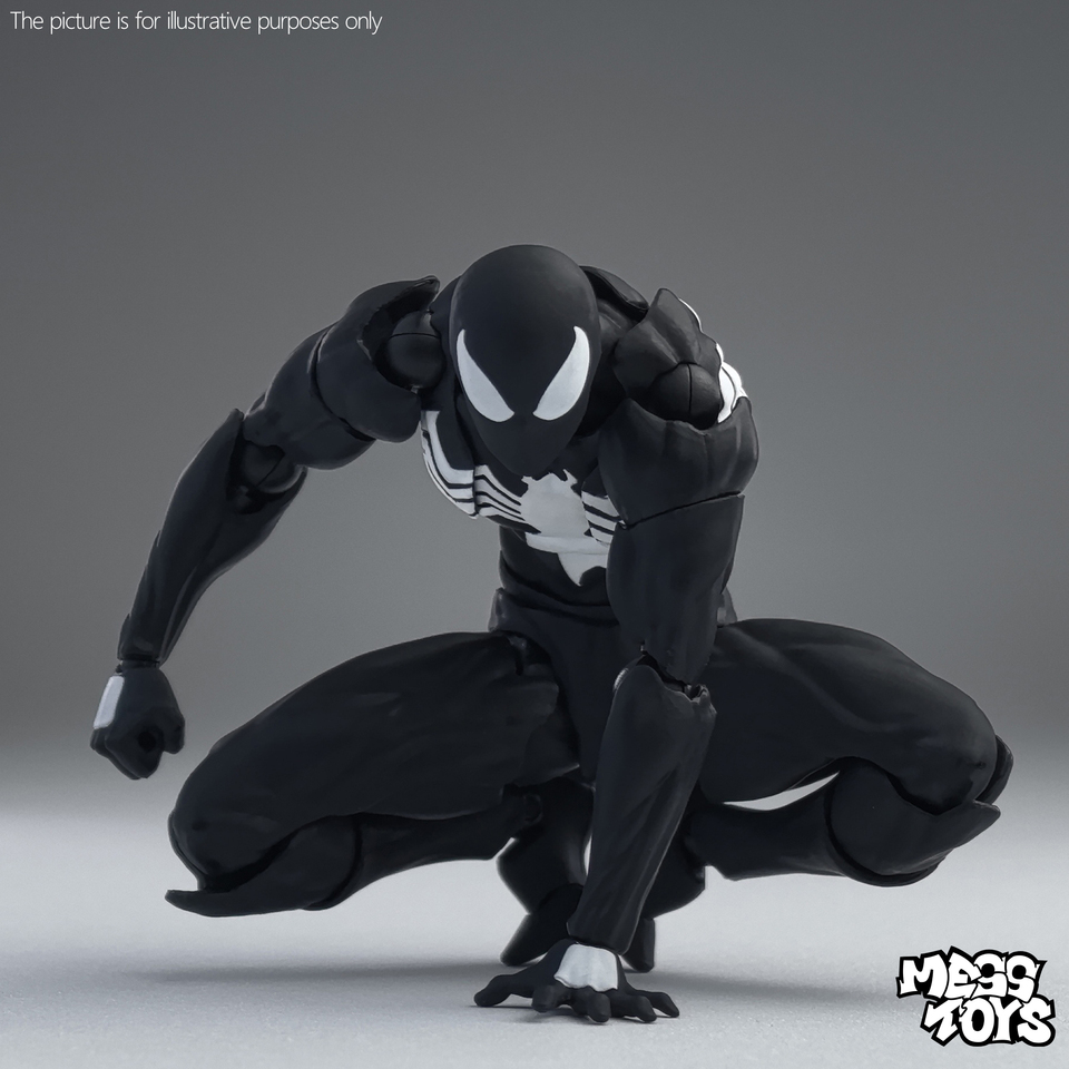 新しい MessToys スパイダーマンフィギュア CT おもちゃ黒赤