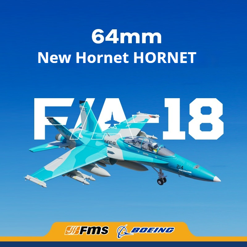 FMS New 64mm F-18 Simulated Electric Remote Control Aircraft Model