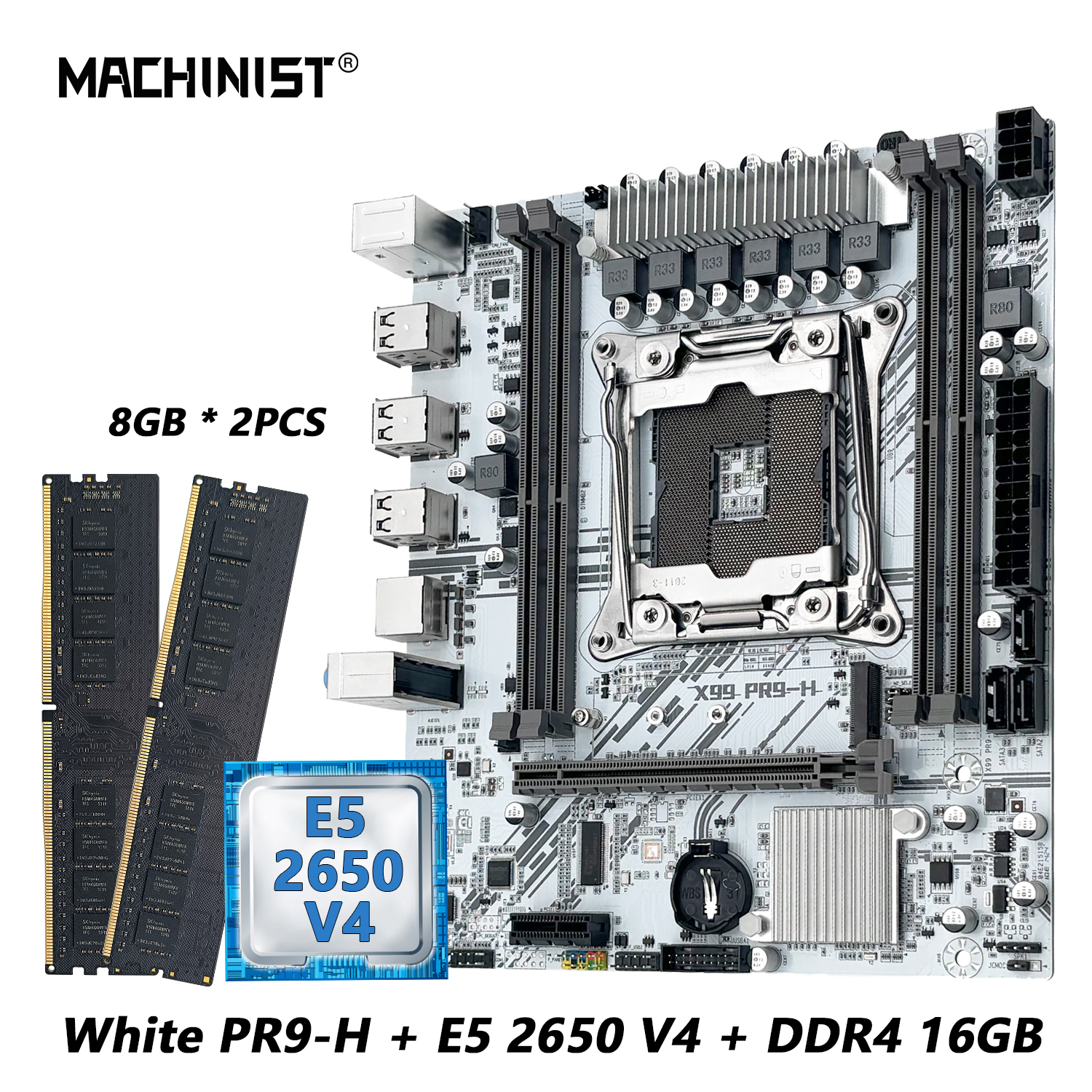 MACHINIST X99 Motherboard kit set Intel Xeon E5 2650 V4 LGA 2011-3