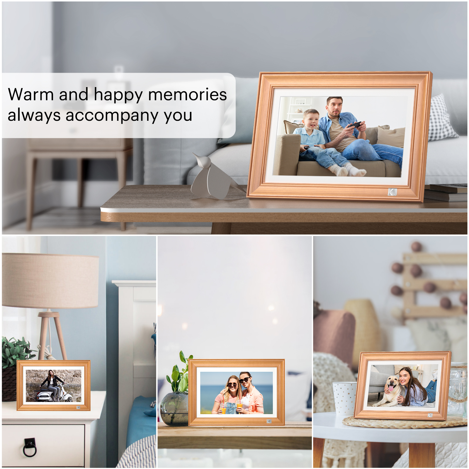 Kodak 14.1'' Smart WiFi Digital Picture Frame (Wood) – Kodakdigitals