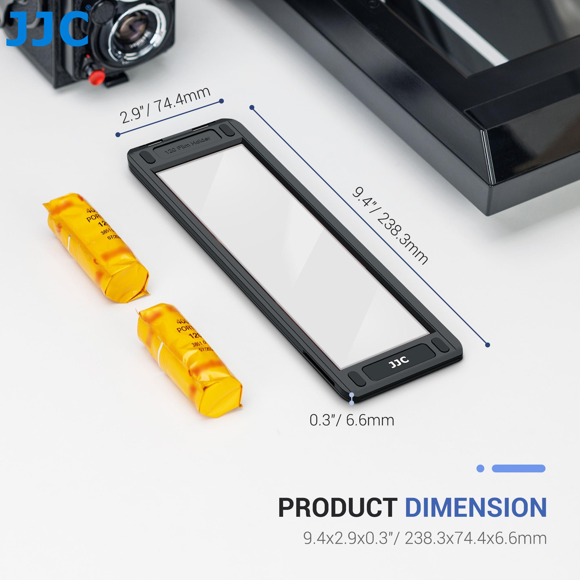 JJC フィルムスライドホルダー 35mm / 120 フィルム用、35mm ネガ