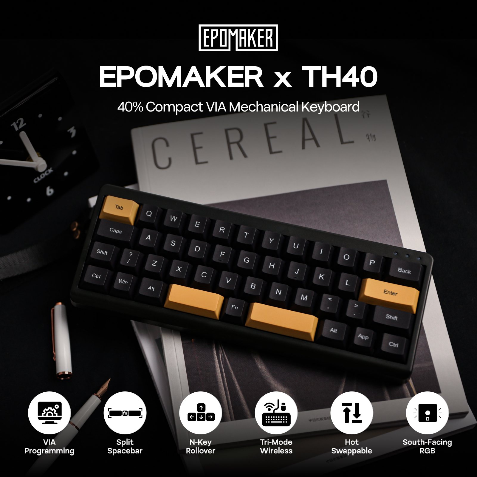 EPOMAKER TH40 VIA 超小型40%レイアウト ホットスワップ対応