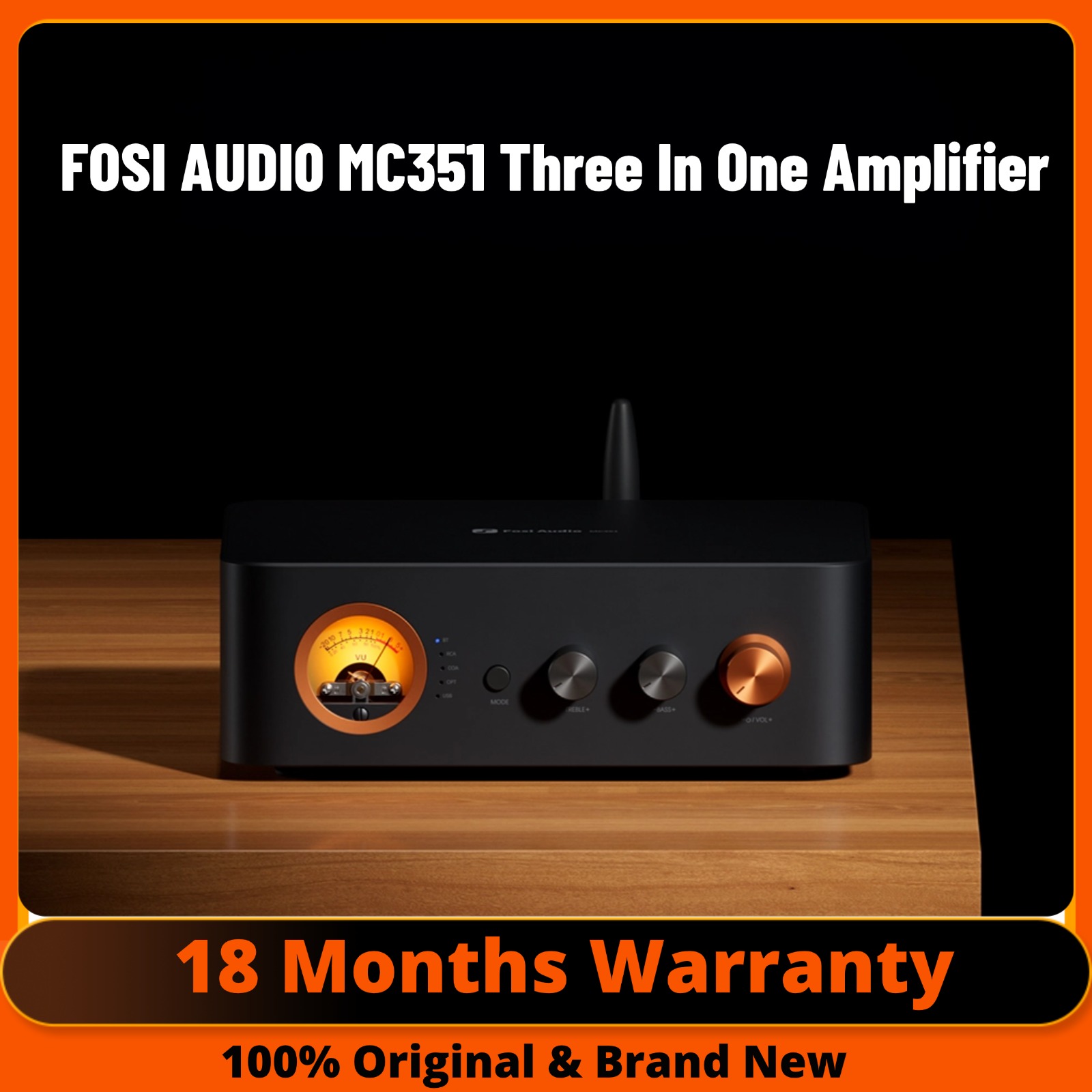 Fosi Audio MC351 All-in-One DAC Amplifier with VU Meter 2.1