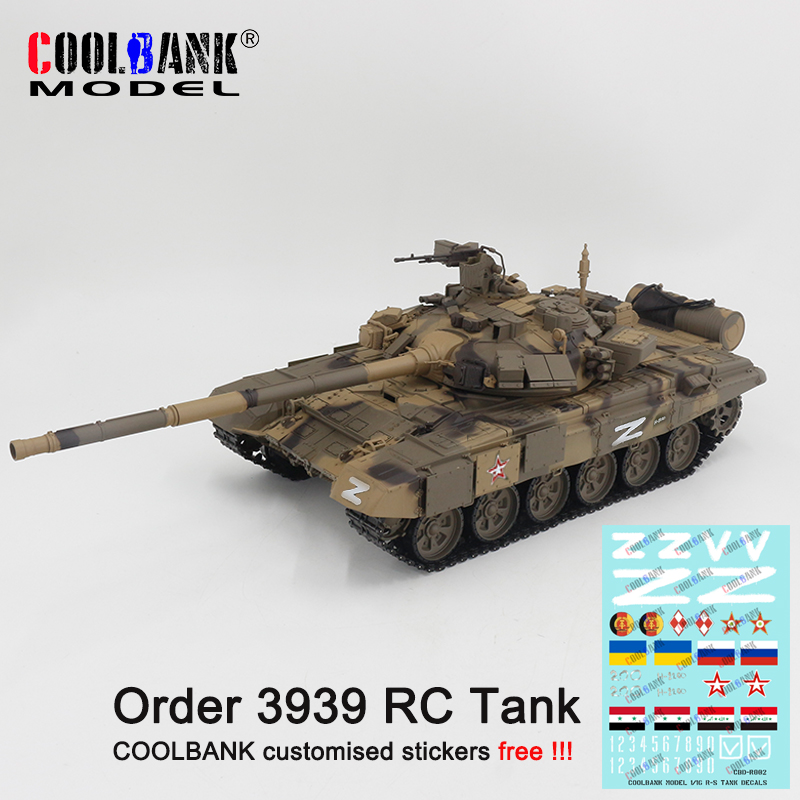 COOLBANK 2.4Ghz ヘンロン 1/16 RC タンク 7.0 Ver. ロシア T90 3938-1