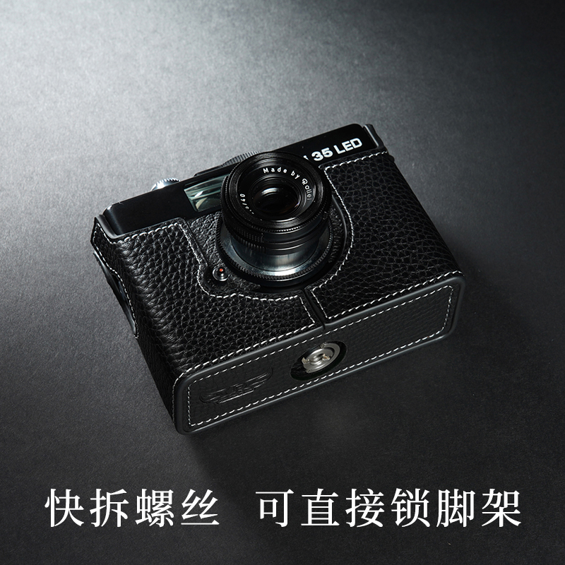 handwork Photo Camera Genuine leather cowhide Bag Body Case For