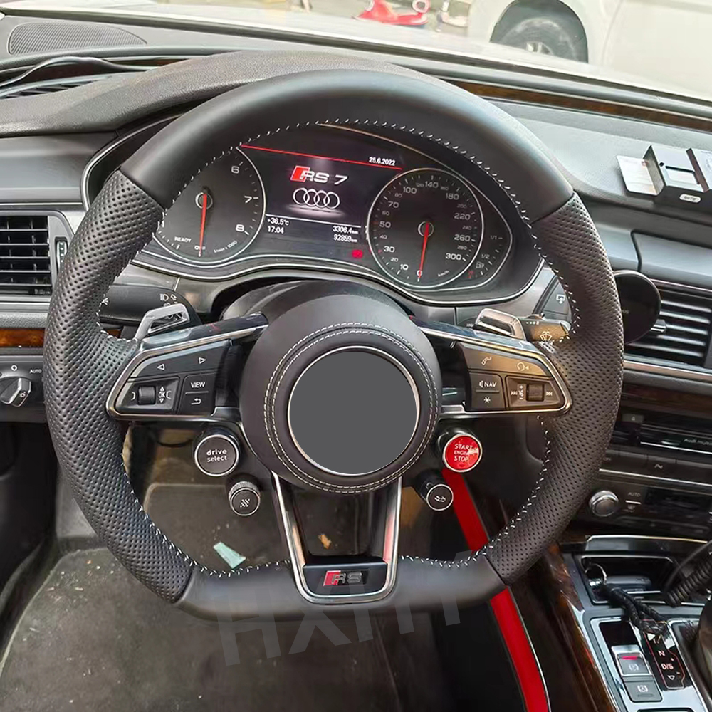 アウディ用レザーステアリングホイール,a3 a4l a5 a6l a7 q2 q3 s4 s5