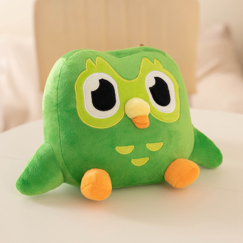 Green Duolingo Owl Plush Toys Duo Plushie Of Duo The Owl Cartoon