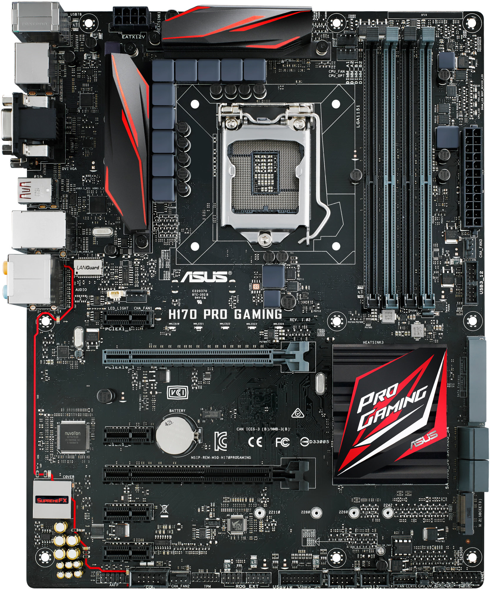 ASUS H170 PRO GAMING Motherboard intel H170 DDR4 64GB LGA 1151 M.2