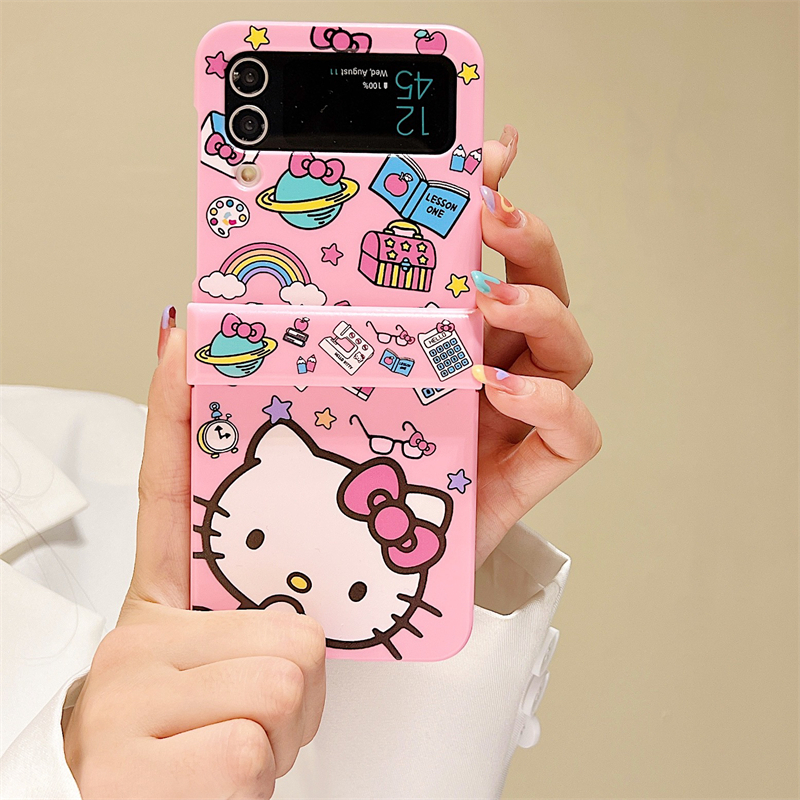 Sanrio-ハローキティの電話シェル,ストラップ付きのカラフルなケース