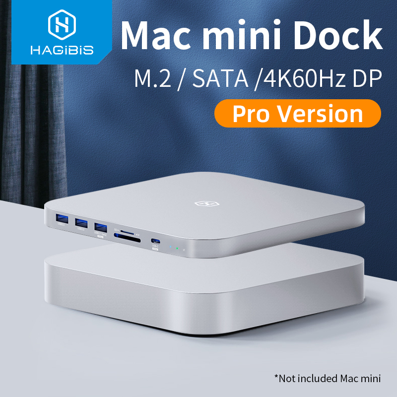 Hagibis USB C Hub for Mac mini M1/M2 with HDD Enclosure 2.5 SATA