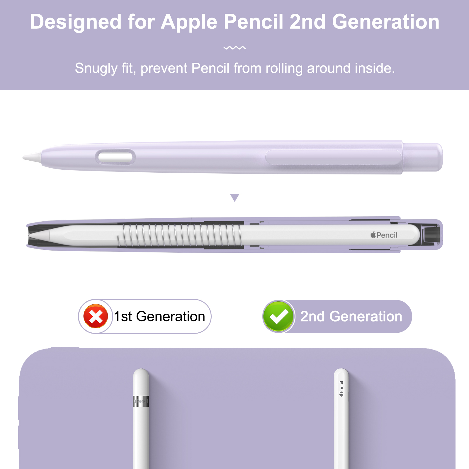 Moko-Apple Pencilケース,第2世代,傷防止,格納式,iPad Pro 11/iPad air