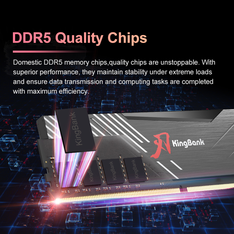 KingBank Black Ram DDR5 16G / 32GB(16GBX2) 6000MHz DDR5 6000 MHz