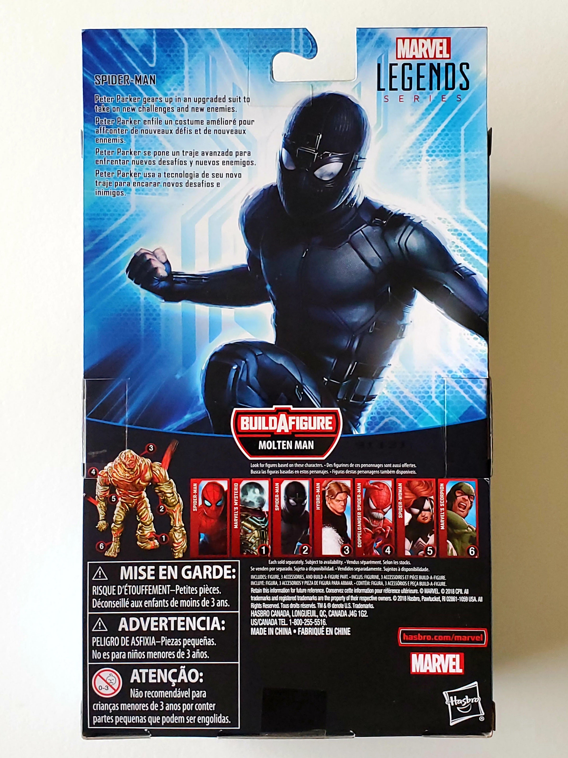 Marvel Legends Molten Man Series Stealth Suit Spider-Man 6-Inch