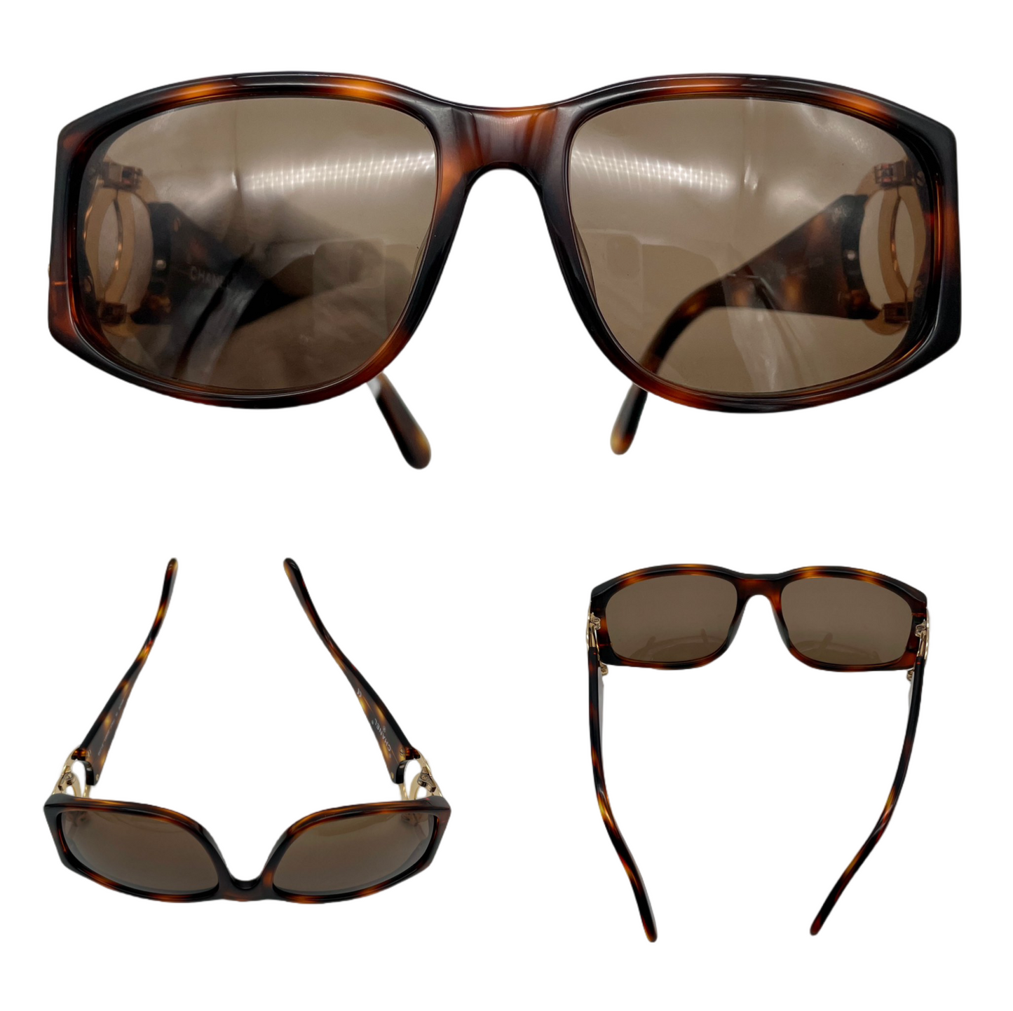 CHANEL Coco Mark Tortoiseshell-Style Sunglasses – Afar Vintage