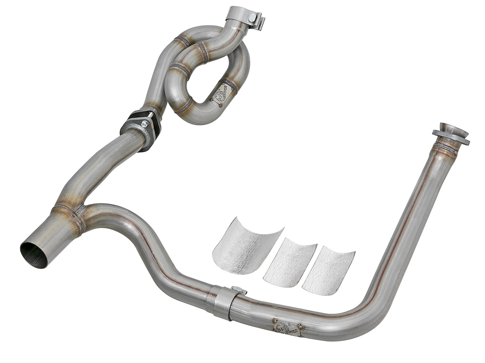 Twisted Steel Y-Pipe 2 IN to 2-1/2 IN Stainless Steel Exhaust