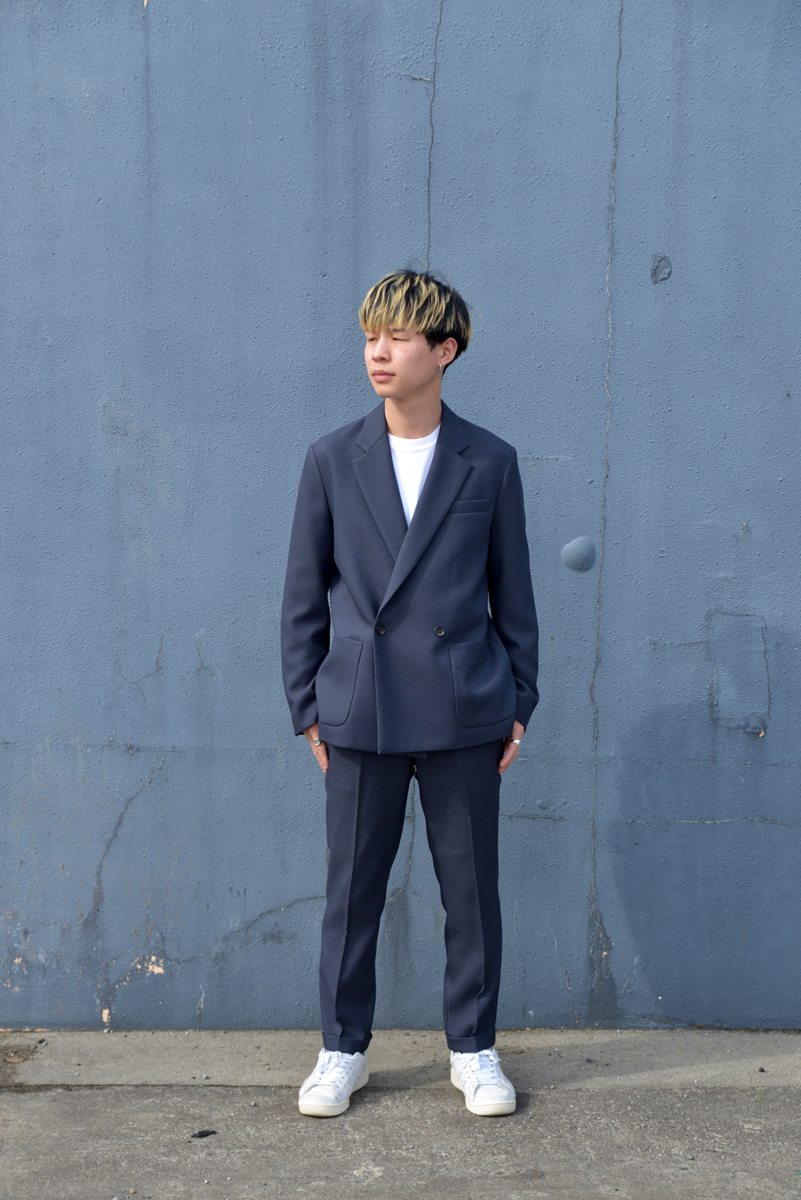 MR.OLIVE / RETRO POLYESTER TWILL / 2B DOUBLE BREASTED JACKET