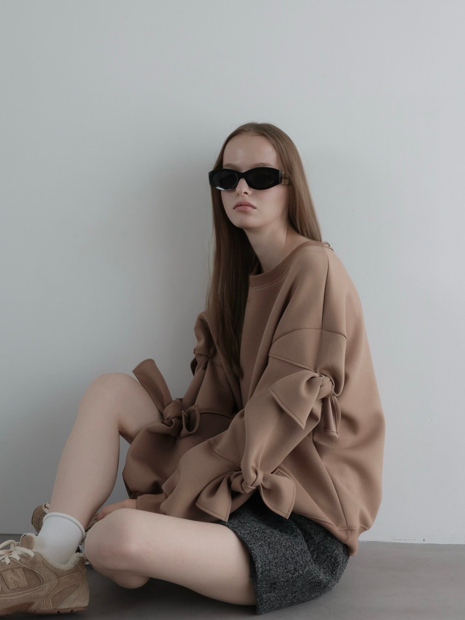 ribbon sleeve sweat – AMOMMA