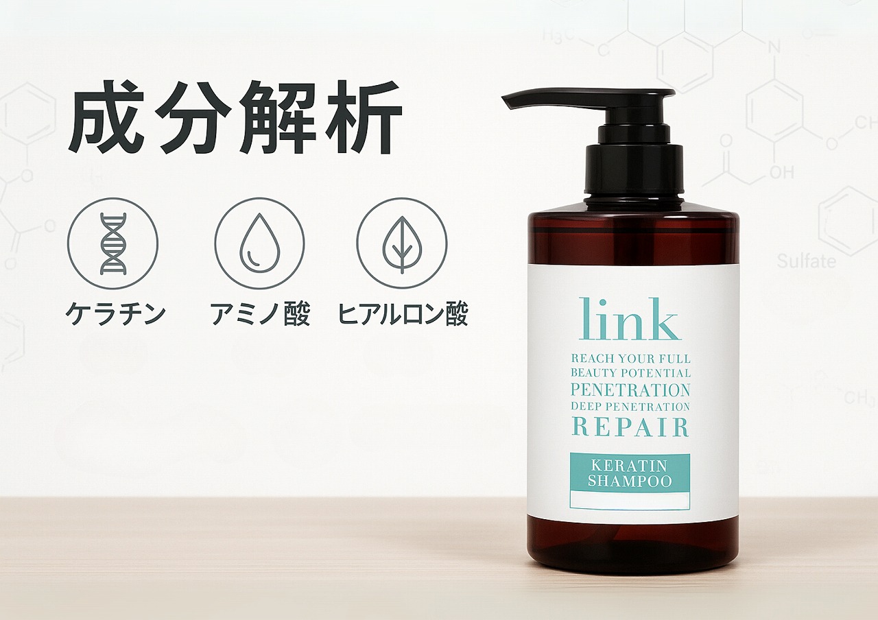 リンク ケラチンシャンプー｜美容師絶賛の補修力！サロン品質の美髪