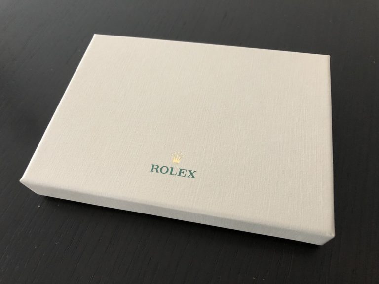 ロレックス ノベルティ(非売品)レザー メモ帳ケース ブラウン エンボス