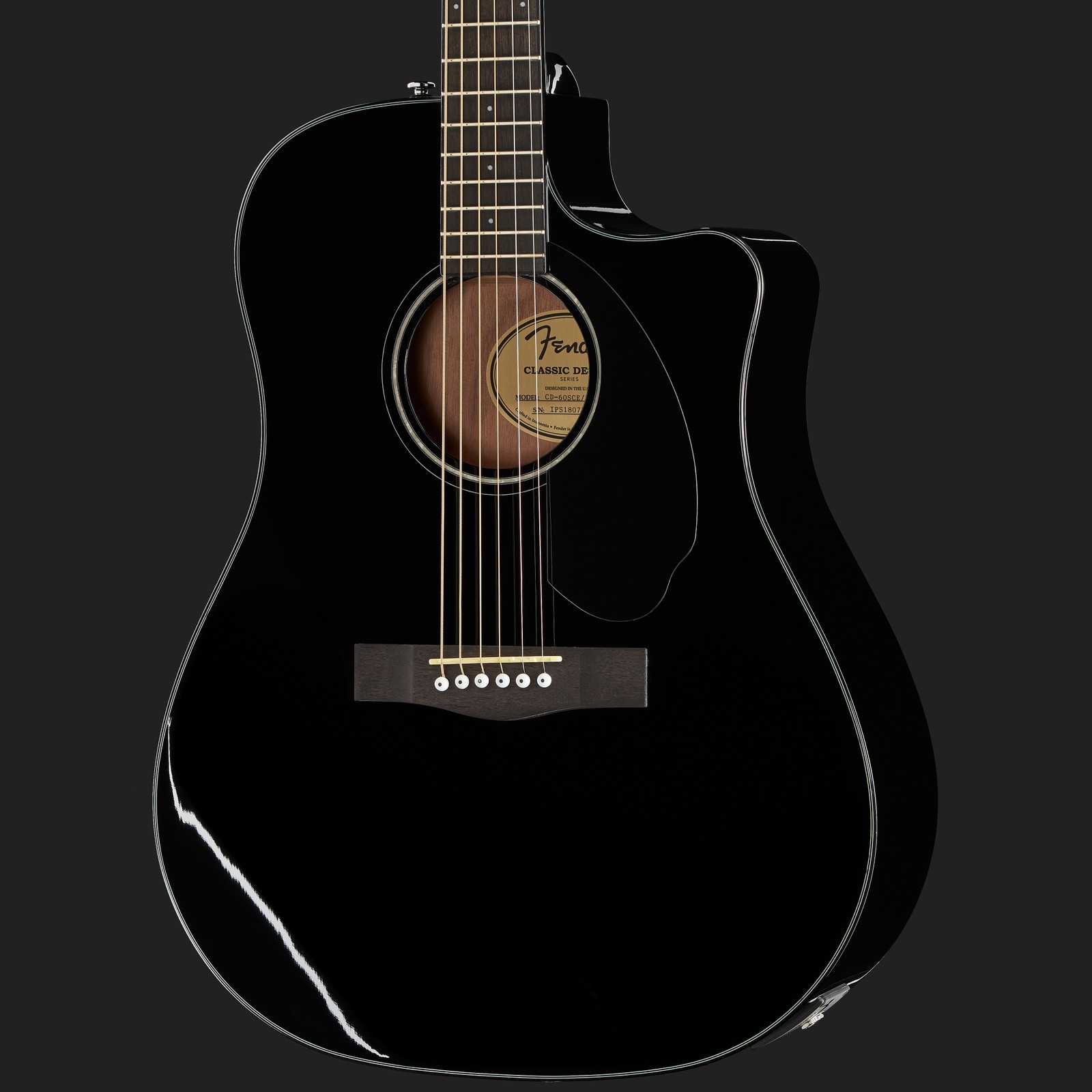 Fender CD-60SCE Blk WN – United States