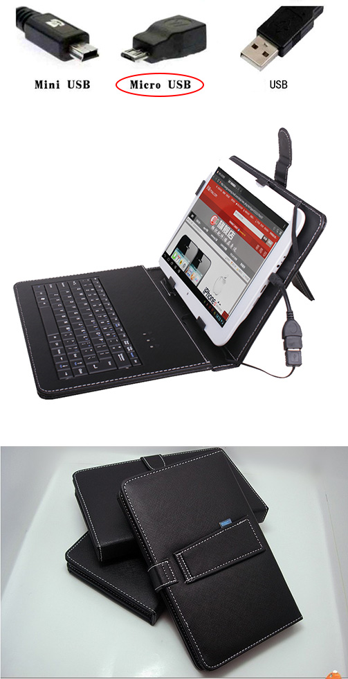 10.1インチ タブレット用キーボード付きケース microUSB|赤札天国