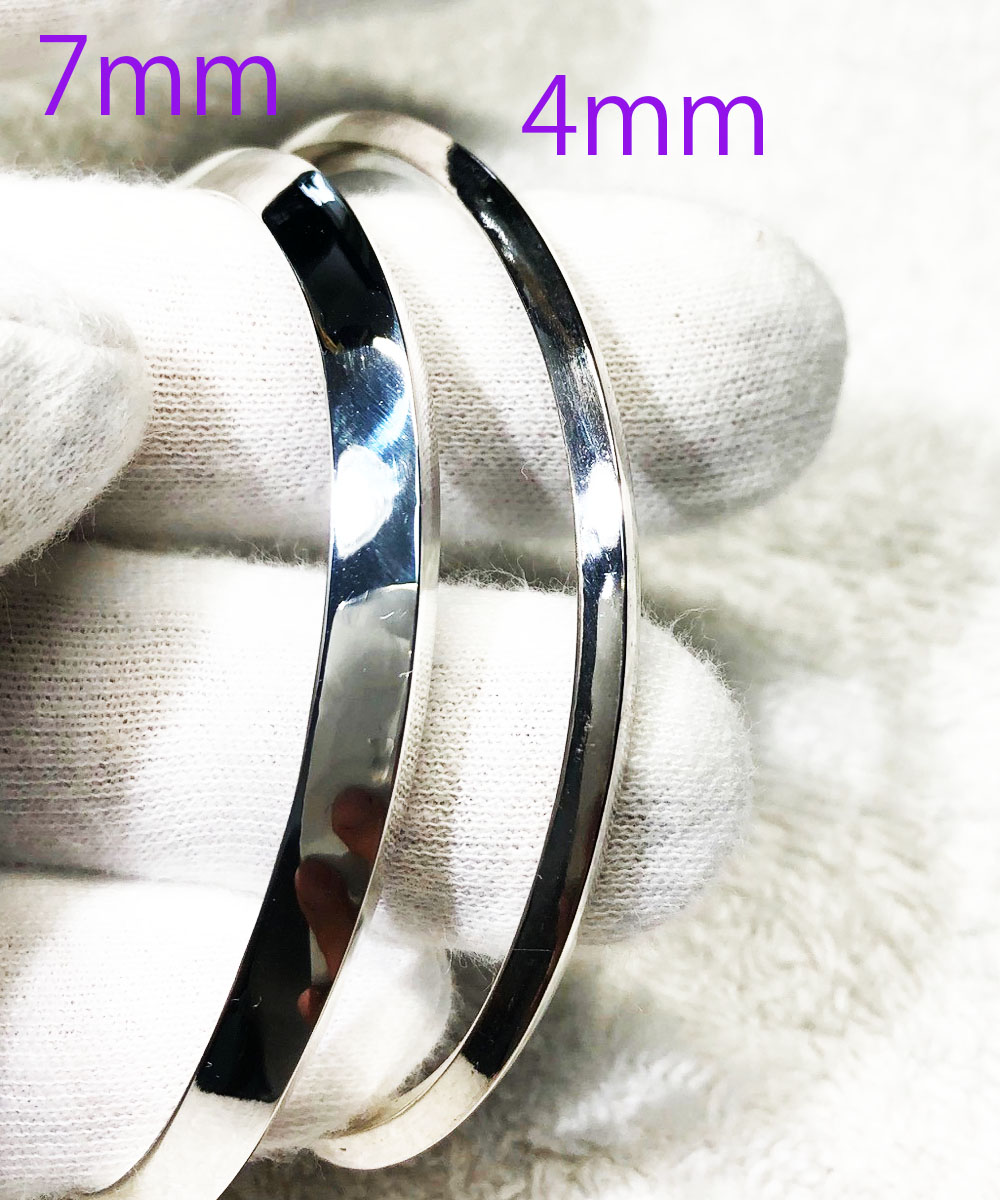U silver1000*純銀製*ぽってりシンプルボリュームバングル silver1000