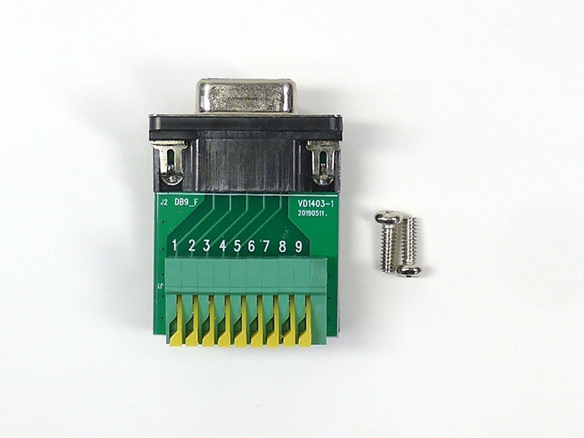 Dサブ9P(メス)ブレークアウト基板 VE1045: ケーブル・コネクター 秋月