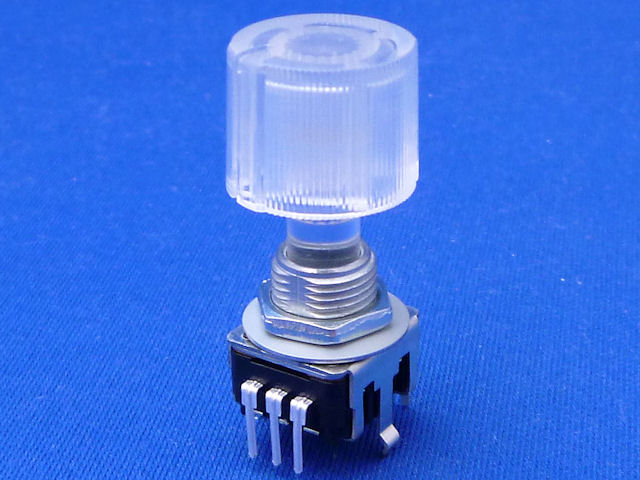 フルカラーRGBLED付スイッチ付ロータリーエンコーダー ツマミ付セット
