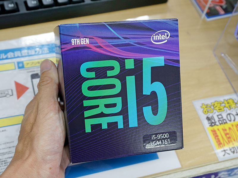第9世代Coreプロセッサの新モデル「Core i5-9500」が発売、実売25,800