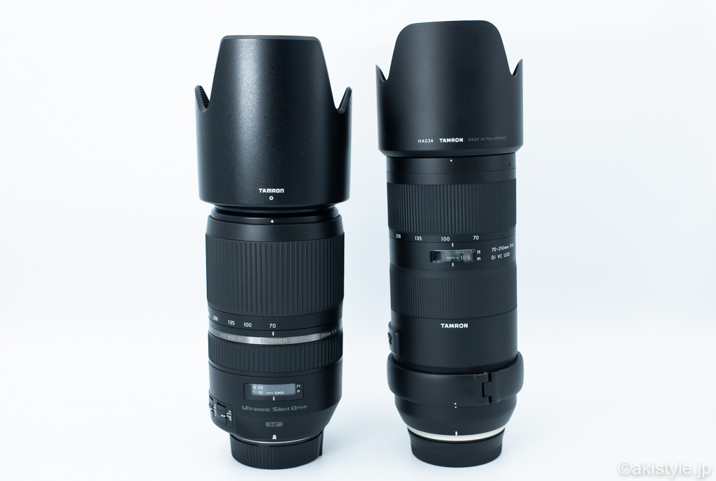 タムロン 70-210mm F4 Di VC USD（A034）がそこそこ軽量コンパクトで