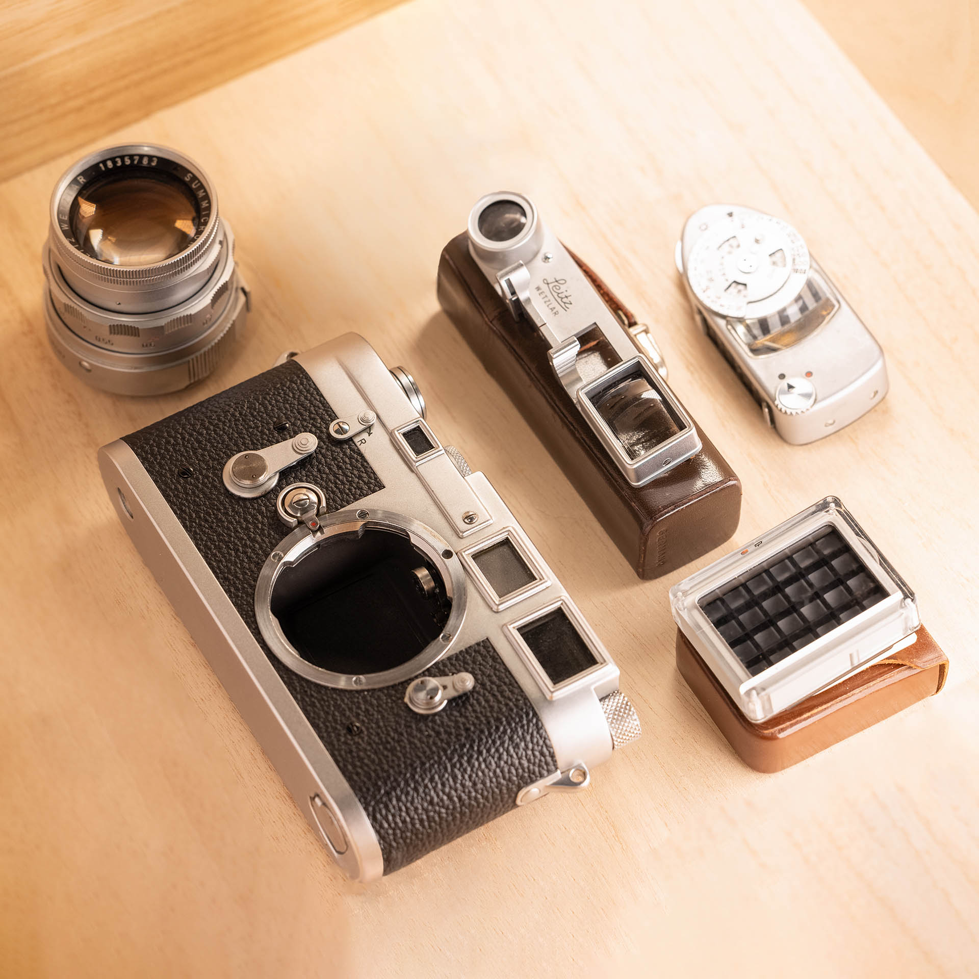 OH済！ライカ Leica M3 福耳 DRズミクロン 50mmf2 付属品多数 OH済