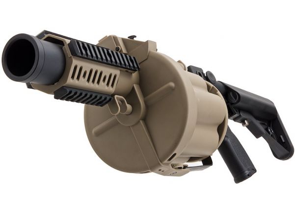 LDT MGL グレネードランチャー、格納式ストック付き - DE - AIRSOFT