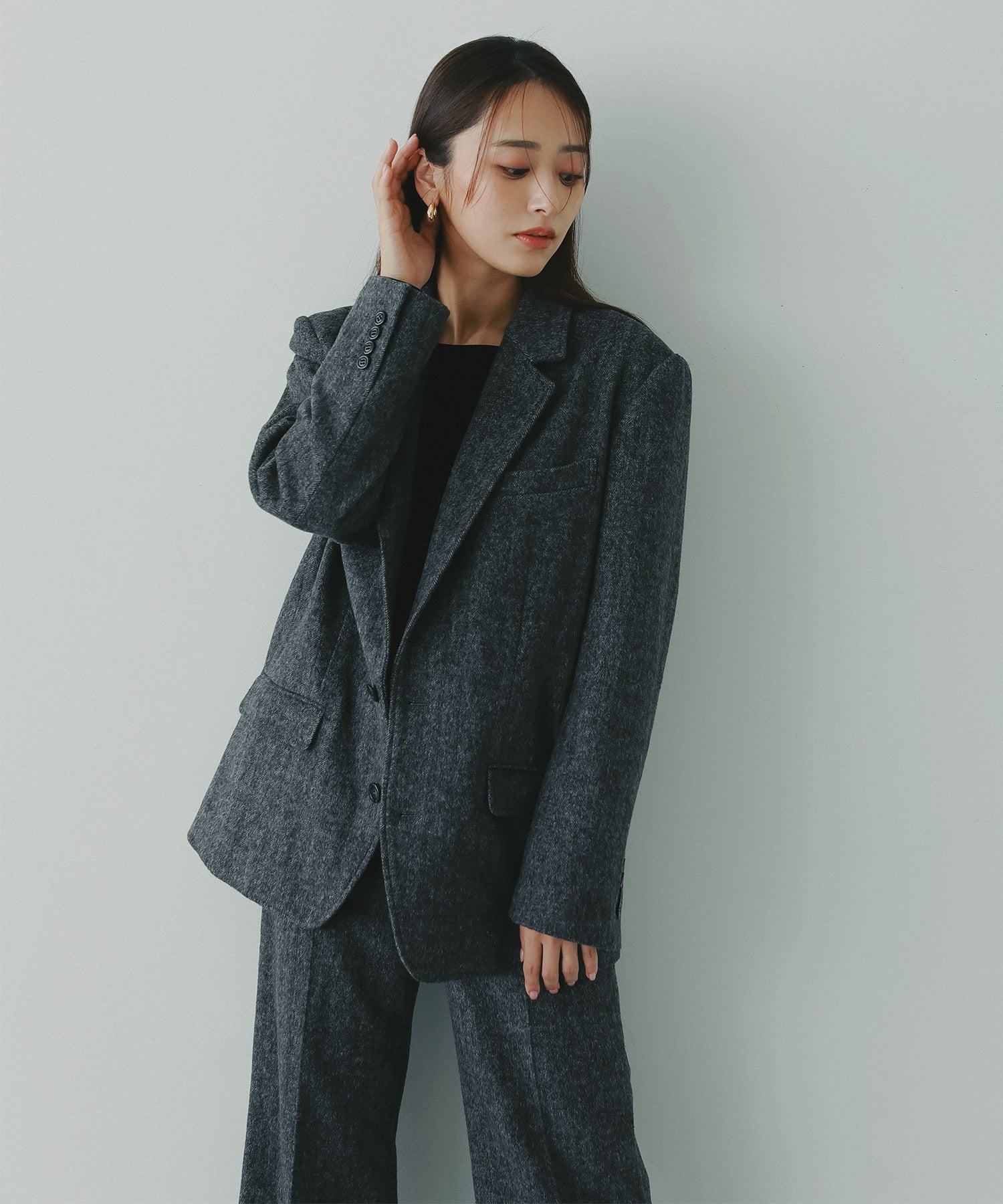 ヘリンボーンウールツイードジャケット｜AJUGA.（アジュガ）公式通販サイト