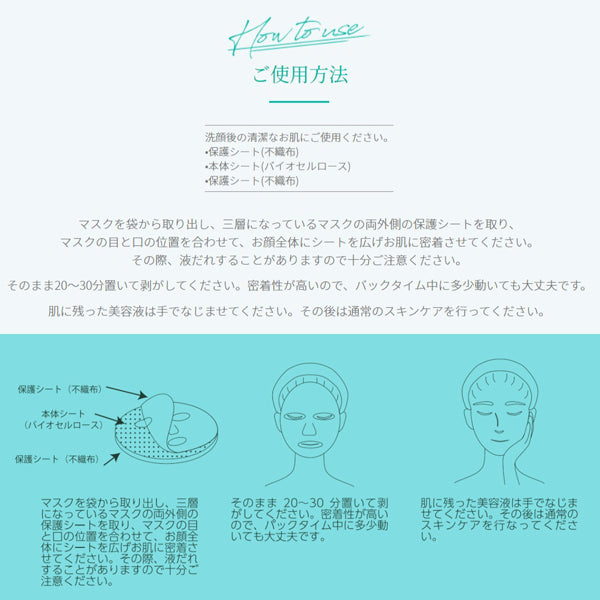 BASTOR BLEU バストールブルー フェイスマスク 4枚入り — 美容皮膚専門